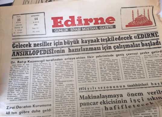 Edirne Gazetesi - “Edirne Ansiklopedisi” haberi