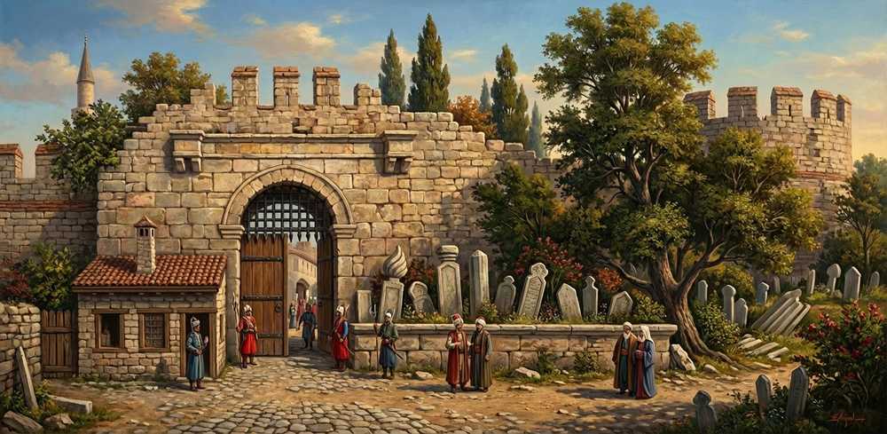 Resim 3: Manyas Kapı (1830 – Dr. Rıfat Osman Bey’in çizimi)
