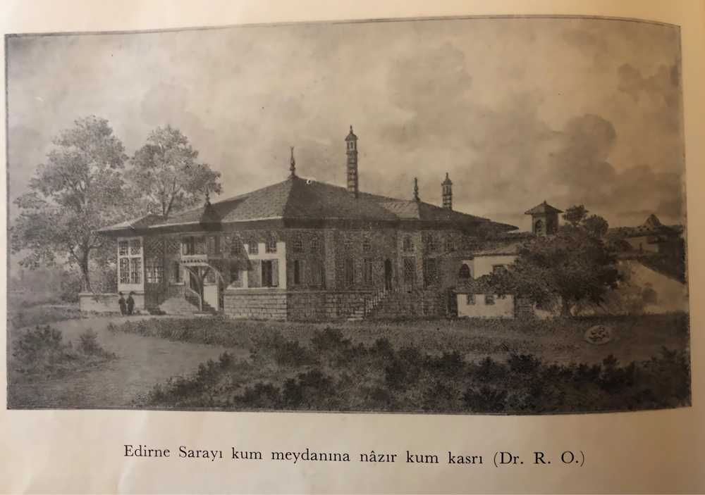 Resim 5-Edirne Sarayı’ndaki Kum Kasrı’nın Arz Odası ile Kum Meydanı’na bakan cephesi (yüzü)