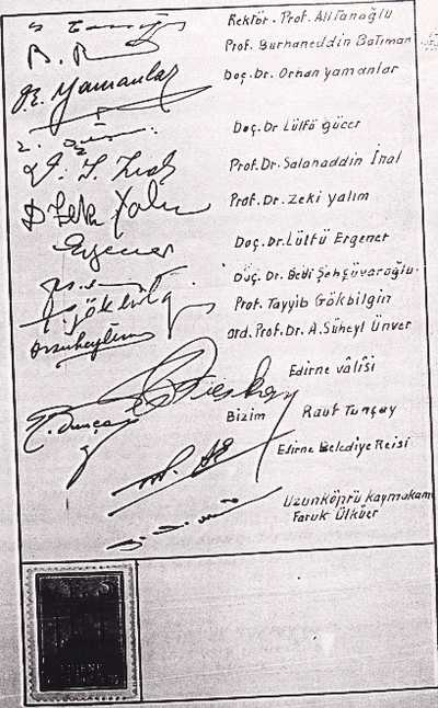 Ord. Prof. Dr. A. Süheyl Ünver ve Edirne Üniversite Haftası (1957)