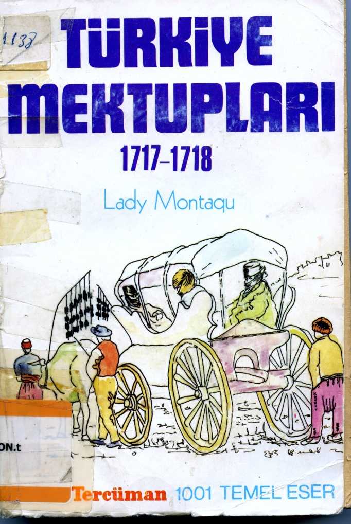 Resim 2: Leydi Montagu'nun “Türkiye Mektupları” adlı eserinin kapak sayfası